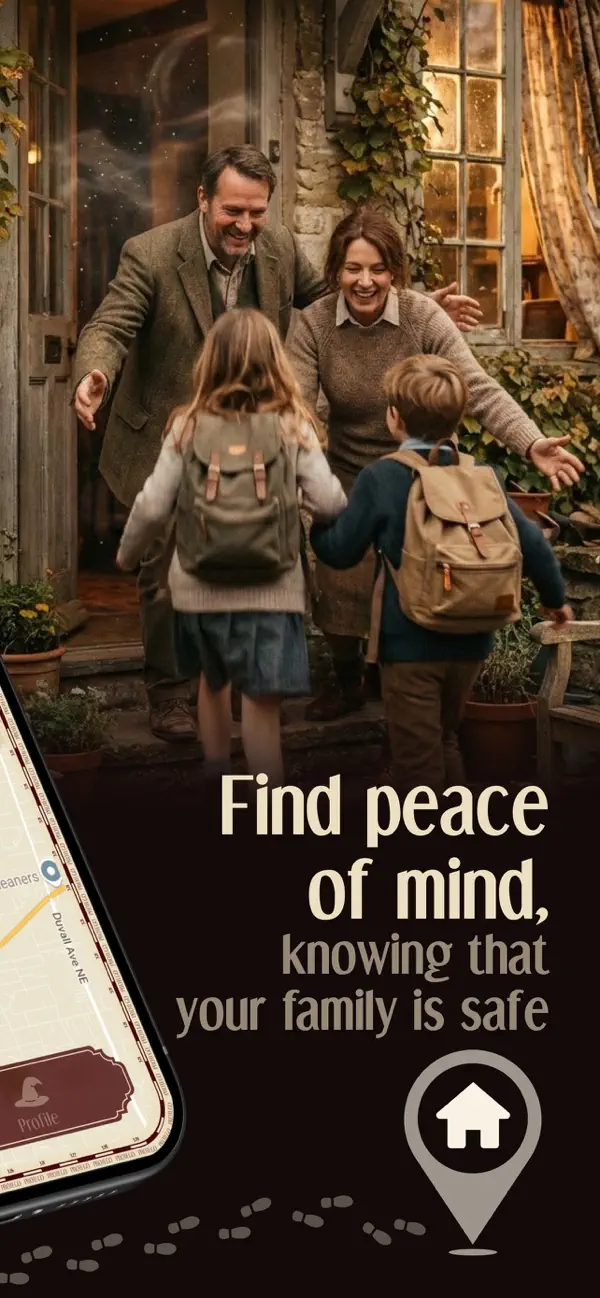 Protego app screen: peace of mind knowing your family is safe